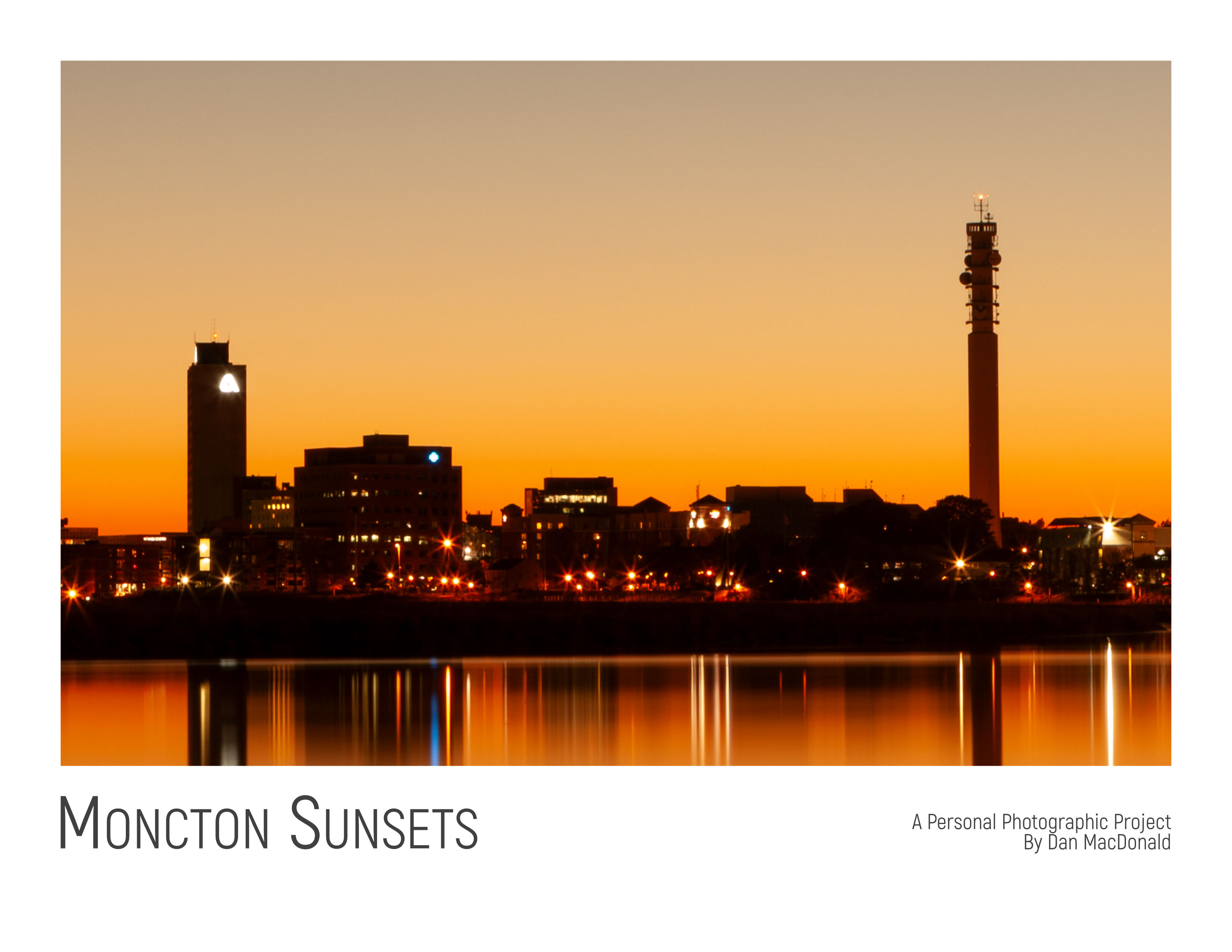The cover page of the Moncton Sunsets project zine and e-book